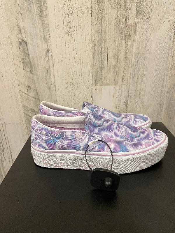 Purple Shoes Sneakers Vans, Size 9 Hiking Boot Durability Style  