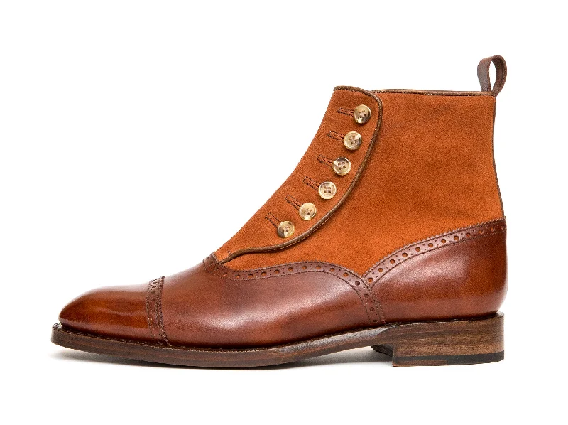 Puyallup - MTO - Gold Museum Calf / Rust Suede - NGT Last - Single Leather Sole Smart - Shoe Functionality Style Puyallup - MTO - Gold Museum Calf / Rust Suede - NGT Last - Single Leather Sole Smart - Shoe Functionality Style