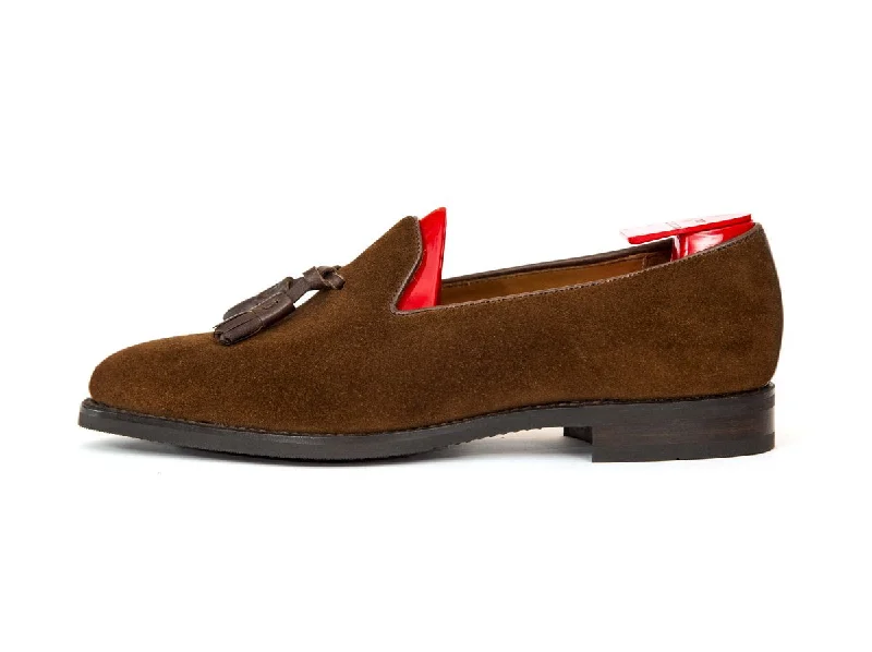 Ravenna - MTO - Snuff Suede / Chocolate Calf Tassel - TMG Last - City Rubber Sole Performance Running Sneaker Look Ravenna - MTO - Snuff Suede / Chocolate Calf Tassel - TMG Last - City Rubber Sole Performance Running Sneaker Look