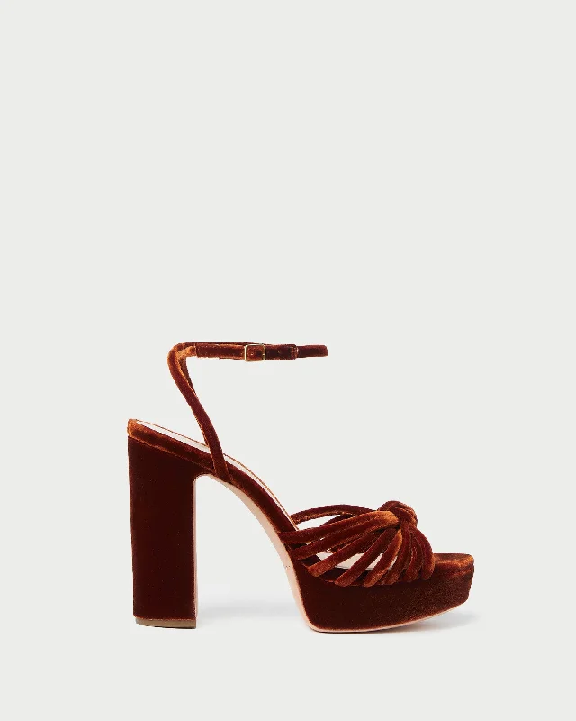 Rivka Sienna Knot Platform Sandal Beaded Moccasin Design 