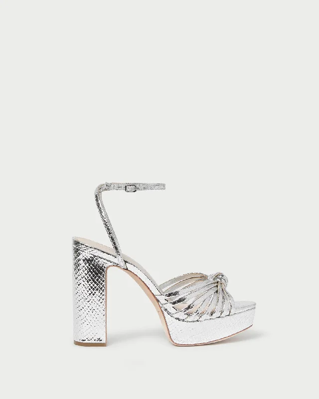Rivka Silver Knot Platform Sandal Smart - Shoe Functionality Style  
