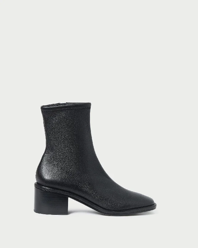 Roxy Black Block Heel Bootie Minimalist Sneaker Style  