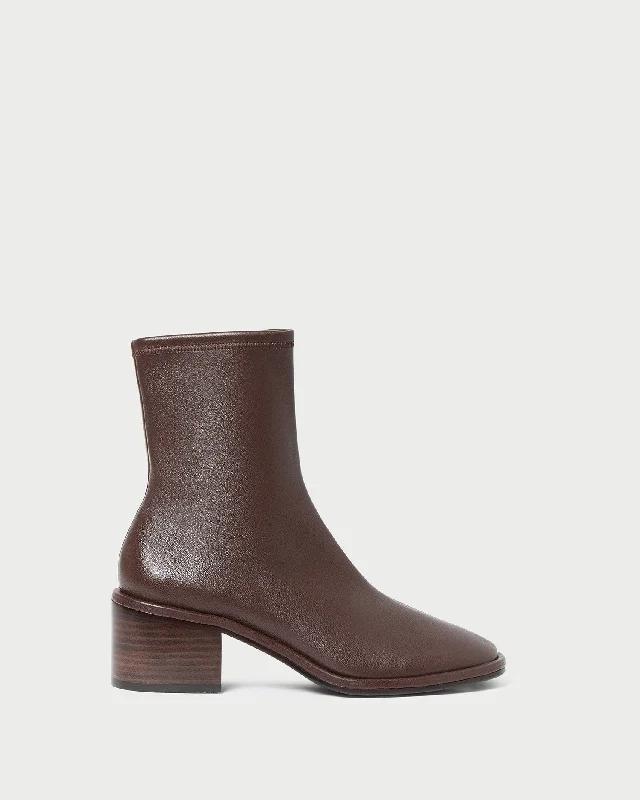 Roxy Espresso Block Heel Bootie Athleisure Derby Style  