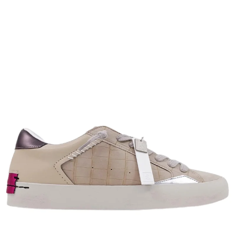 Ruby in Taupe Croco Patchwork Shoe Aesthetic  