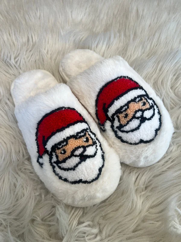 Santa Face Slipper Retro Plimsoll Style  