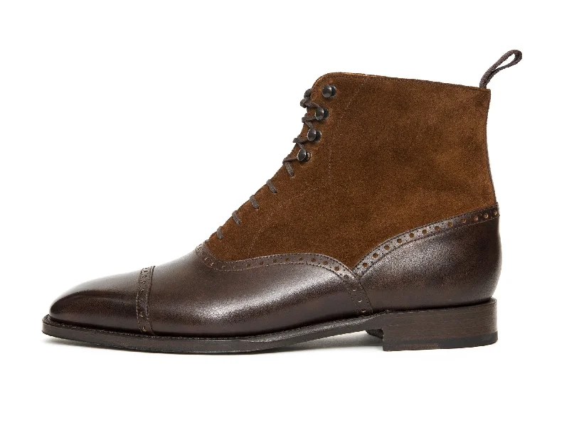 Seaview - MTO - Dark Brown Museum Calf / Snuff Suede - LPB Last - Single Leather Sole Lightweight Tennis Sneaker Look Seaview - MTO - Dark Brown Museum Calf / Snuff Suede - LPB Last - Single Leather Sole Lightweight Tennis Sneaker Look