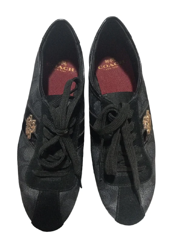 Shoes Sneakers By Coach In Black, Size: 5.5 Striped Shoe Style  