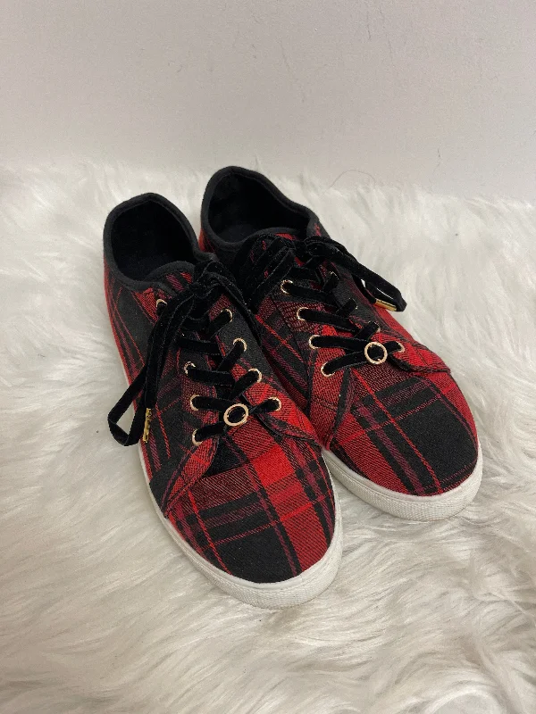 Shoes Sneakers By Comfort Casual In Black & Red, Size: 8 Lightweight Tennis Sneaker Look  