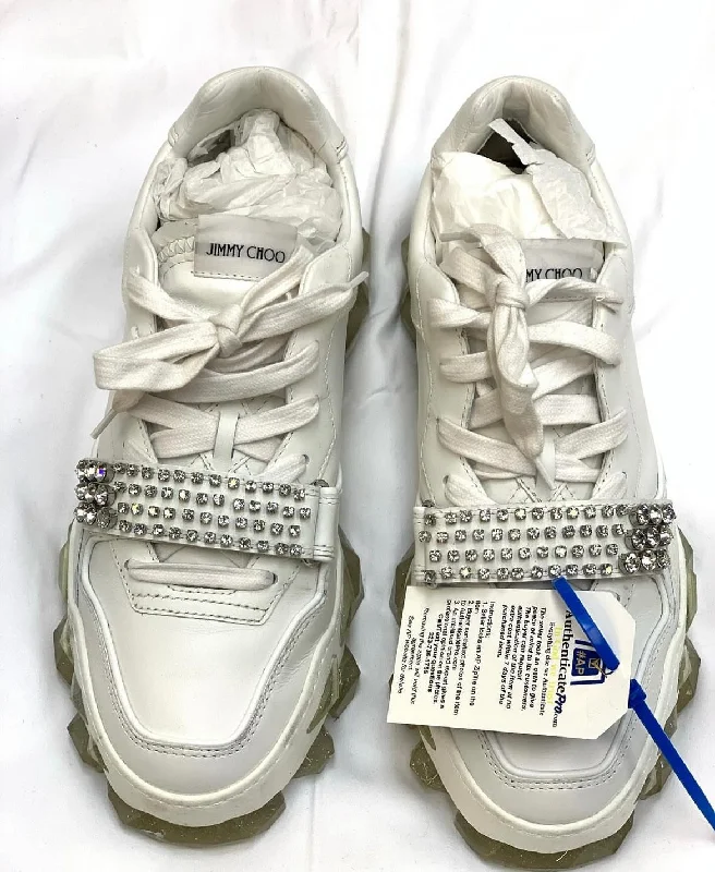 Shoes Sneakers By Jimmy Choo In White, Size: 11 Smart - Shoe Functionality Style  