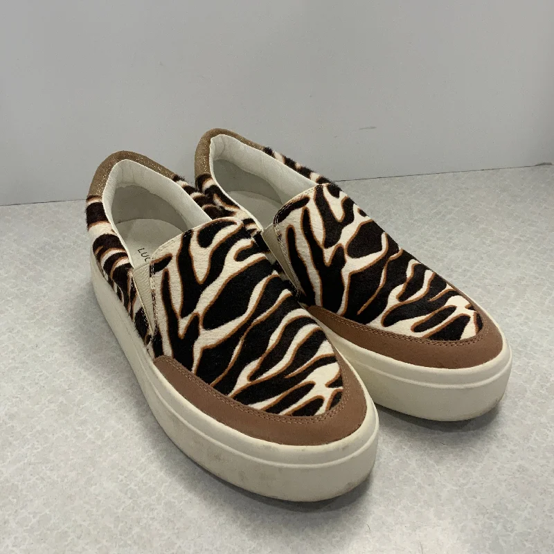 Shoes Sneakers By Lucky Brand In Animal Print, Size: 7.5 Smart - Shoe Functionality Style  