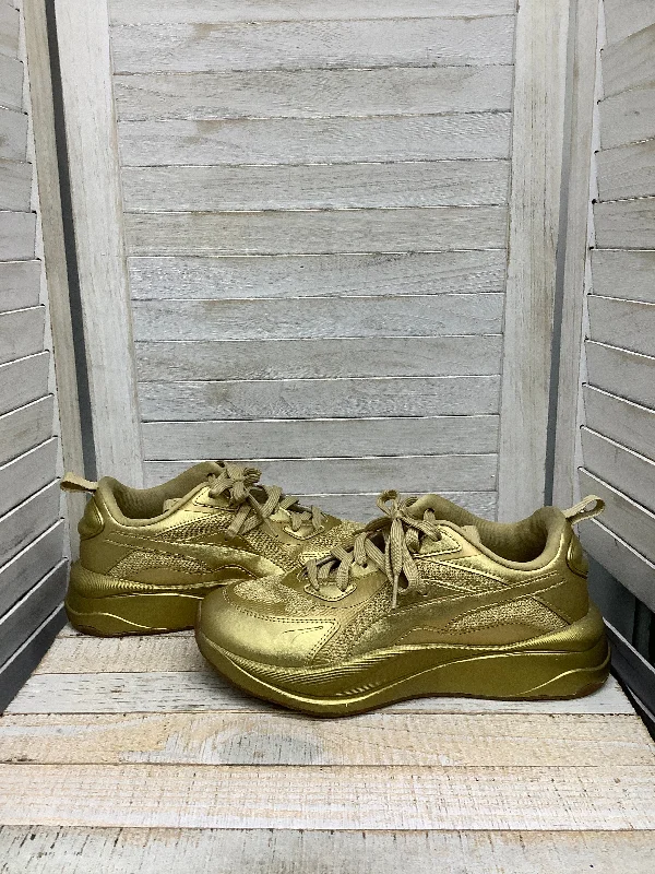 Shoes Sneakers By Puma In Gold, Size: 9 Victorian - Era Boot Style  