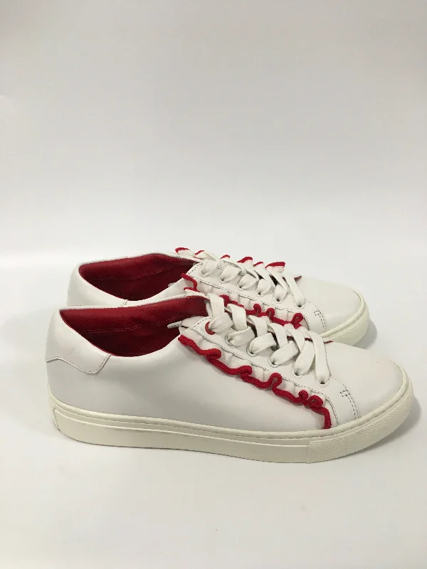 Shoes Sneakers By Tory Burch In Red & White, Size: 7.5 Bespoke Shoe Aesthetic 