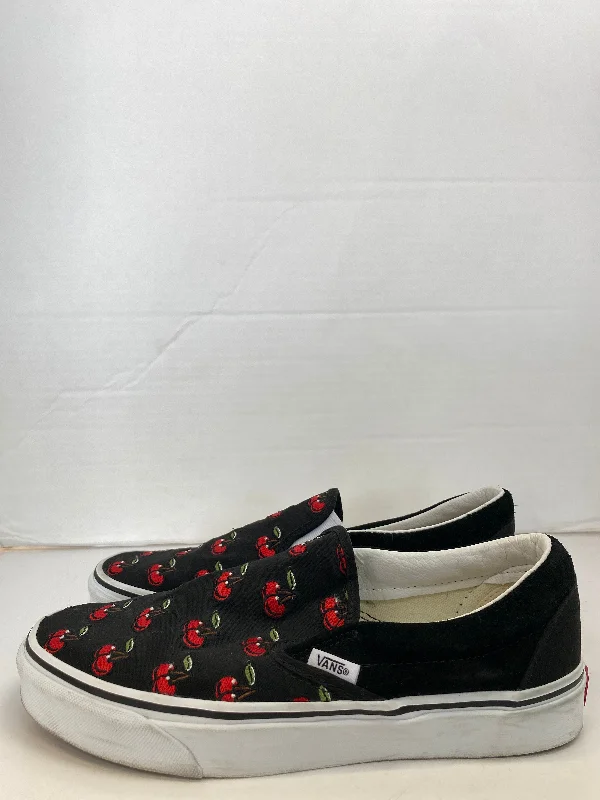 Shoes Sneakers By Vans In Black & Red, Size: 9 Beaded Moccasin Design 