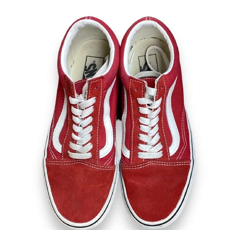 Shoes Sneakers By Vans In Red, Size: 8 Lightweight Tennis Sneaker Look  