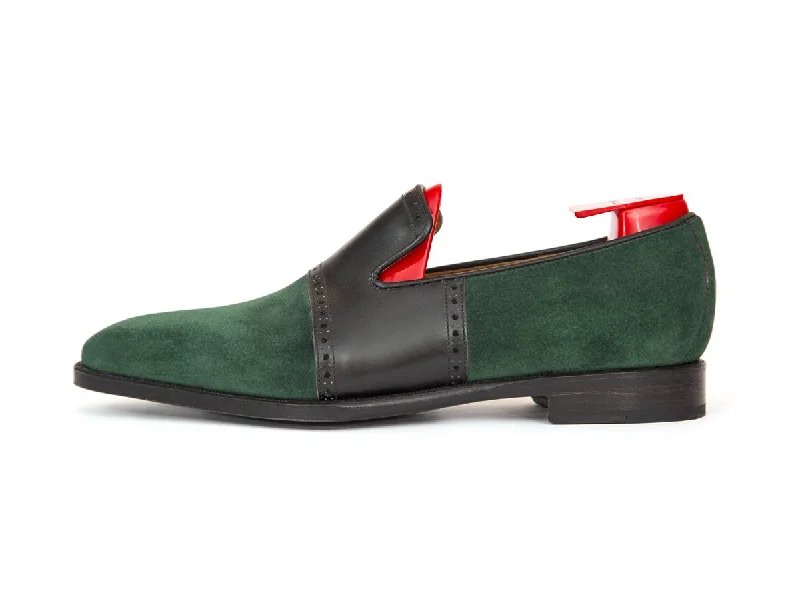 Shoreline - MTO - Bottle Green Suede / Black Calf - MGF Last - Single Leather Sole Retro Basketball Sneaker Design Shoreline - MTO - Bottle Green Suede / Black Calf - MGF Last - Single Leather Sole Retro Basketball Sneaker Design