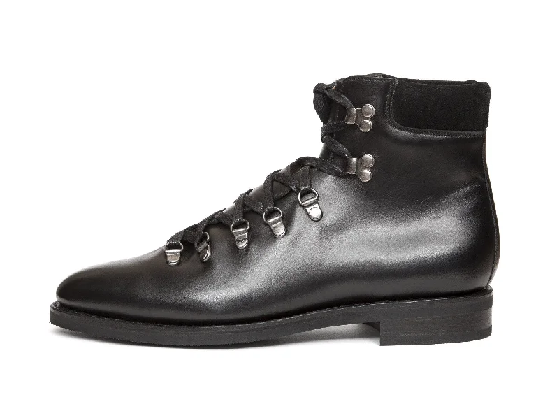 Snoqualmie - MTO - Black Calf - TMG Last - City Rubber Sole Checkered Shoe Pattern Look Snoqualmie - MTO - Black Calf - TMG Last - City Rubber Sole Checkered Shoe Pattern Look