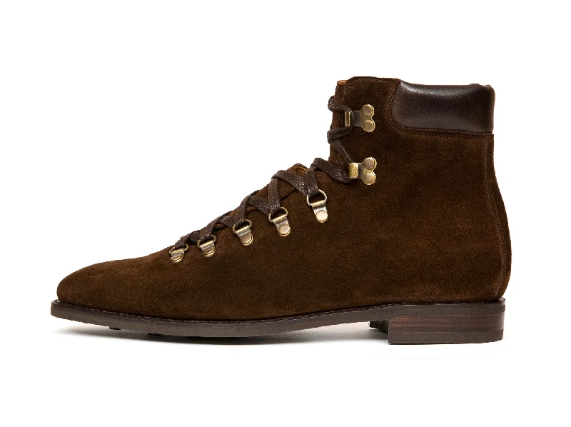 Snoqualmie - MTO - Dark Brown Suede / Dark Brown Calf - LPB Last - Country Rubber Sole Ivy League - Inspired Derby Look Snoqualmie - MTO - Dark Brown Suede / Dark Brown Calf - LPB Last - Country Rubber Sole Ivy League - Inspired Derby Look