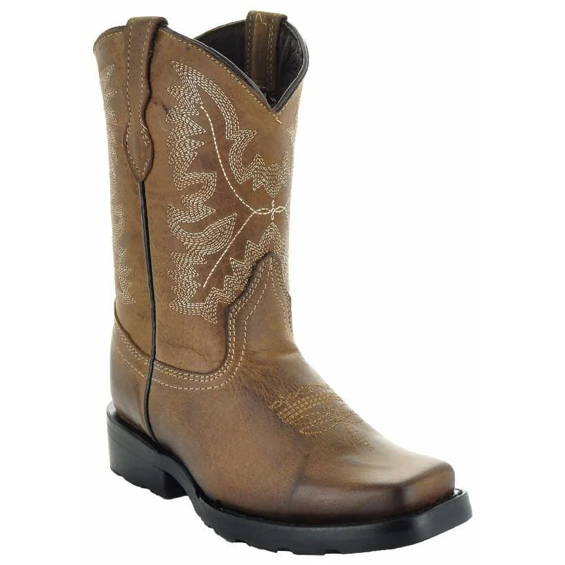 Square Toe Kids Western Boots | Kids Western Dance Boots (K3004) Bespoke Shoe Aesthetic 