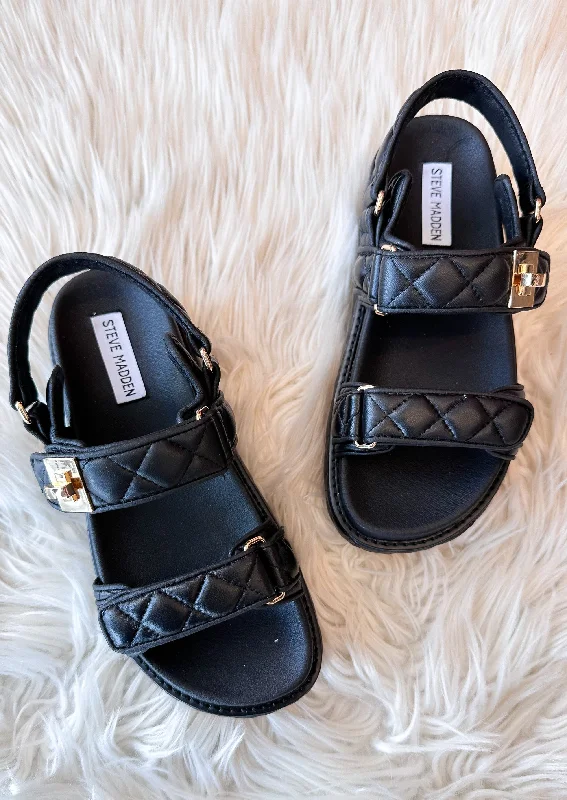 Steve Madden Bigmona Quilted Platform Sandal Neon - Accent Sneaker Look  