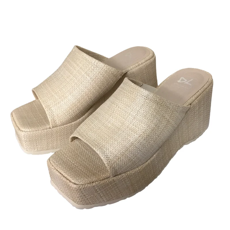 Tan Sandals Heels Wedge Dirty Laundry, Size 10 Glow - in - the - Dark Shoe Design  