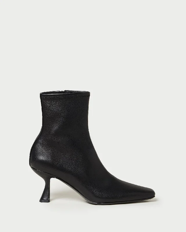 Thandy Black Curved Heel Bootie Glow - in - the - Dark Shoe Design  