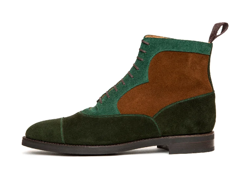 Lakebay - MTO - Forest Green Suede / Bottle Green Suede / Snuff Suede - TMG Last - Double City Rubber Sole Sustainable Shoe Design Lakebay - MTO - Forest Green Suede / Bottle Green Suede / Snuff Suede - TMG Last - Double City Rubber Sole Sustainable Shoe Design