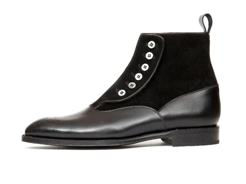 Westlake - MTO - Black Calf / Black Suede - NGT Last - Single Leather Sole Business Monk Strap Style Westlake - MTO - Black Calf / Black Suede - NGT Last - Single Leather Sole Business Monk Strap Style