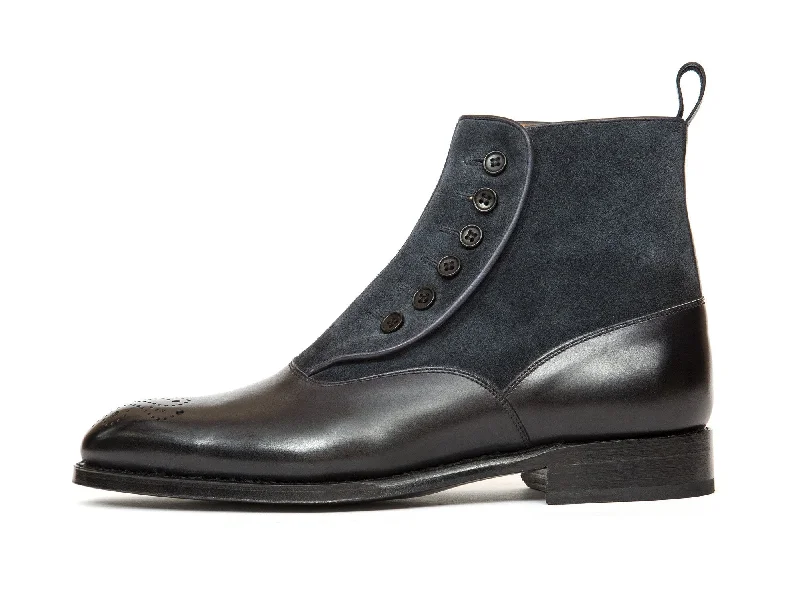 Westlake - MTO - Shaded Black Calf / Charcoal Suede - NGT Last - Single Leather Sole Quick - Dry Hiking Shoe Style Westlake - MTO - Shaded Black Calf / Charcoal Suede - NGT Last - Single Leather Sole Quick - Dry Hiking Shoe Style