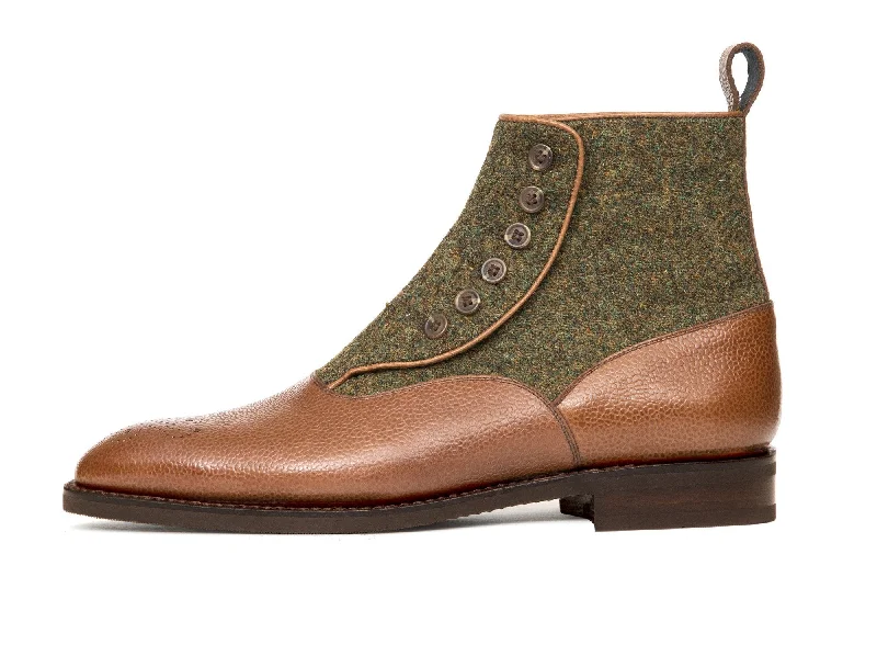 Westlake - MTO - Tan Soft Grain / Mustard Medley Tweed - NGT Last - City Rubber Sole Vintage Oxford Appeal Westlake - MTO - Tan Soft Grain / Mustard Medley Tweed - NGT Last - City Rubber Sole Vintage Oxford Appeal