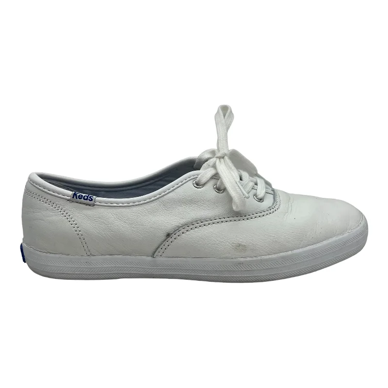 WHITE SHOES SNEAKERS by KEDS Size:6.5 Rubber - Sole Plimsoll Look  
