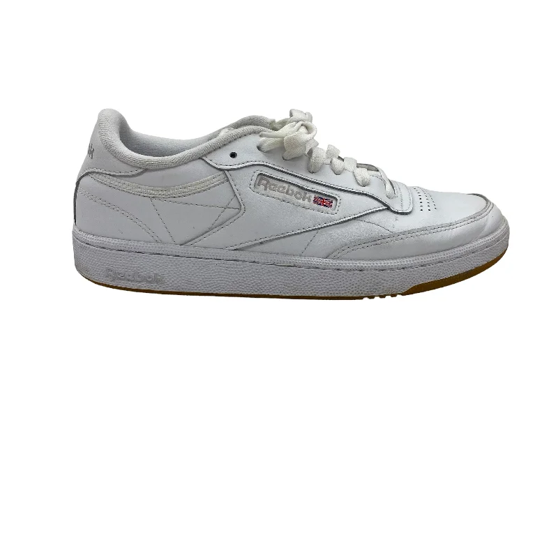 WHITE SHOES SNEAKERS by REEBOK Size:8.5 Zip - Up Boot Style  