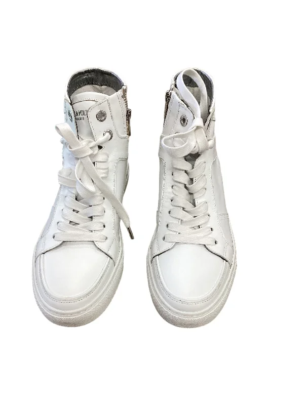 White Shoes Sneakers Zadig And Voltaire Retro Basketball Sneaker Design  
