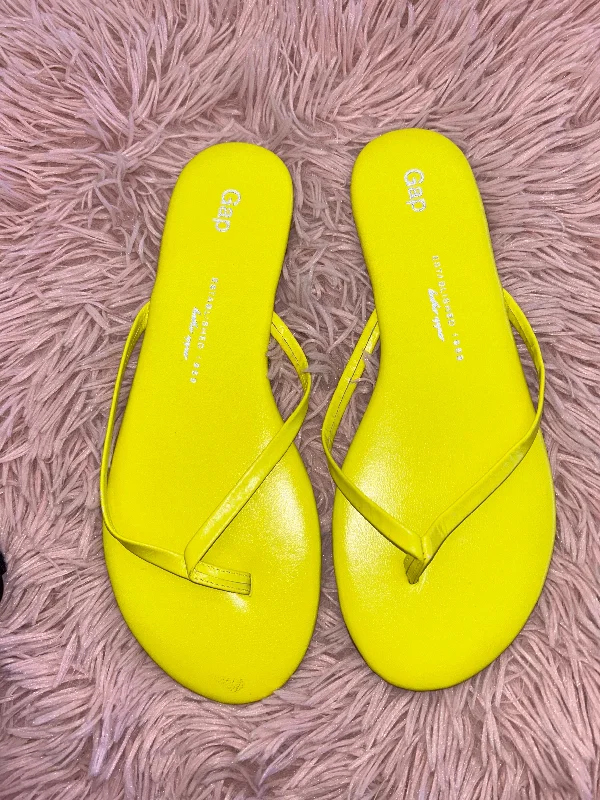 Yellow Sandals Flip Flops Gap, Size 8 Hip - Hop Sneaker Style  