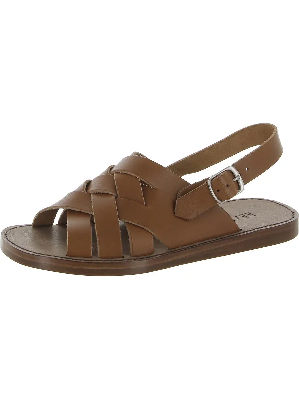 90s Fisherman Womens Leather Slip On Fisherman Sandals Brogue Oxford Aesthetic 