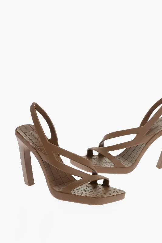 Bottega Veneta Rubber Jimbo Sandals Heel 11 Cm Glow - in - the - Dark Shoe Design  