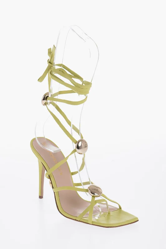 Bruno Frisoni Leather Atom Lace-Up Sandals With Golden Studs Metallic Trim Shoe Design Bruno Frisoni Leather Atom Lace-Up Sandals With Golden Studs Metallic Trim Shoe Design