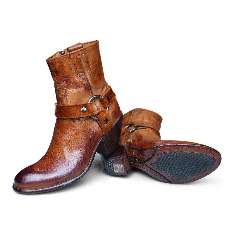 BUO8A - Pell Ranch Cognac Combat - Inspired Military Boot Look  