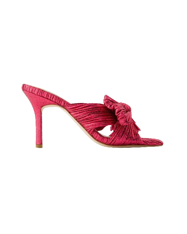Claudia Sandals - Loeffler Randall - Synthetic Leather - Fuchsia Upcycled Shoe Look  