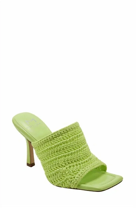 Dako Sandals In Lime Zip - Up Boot Style  