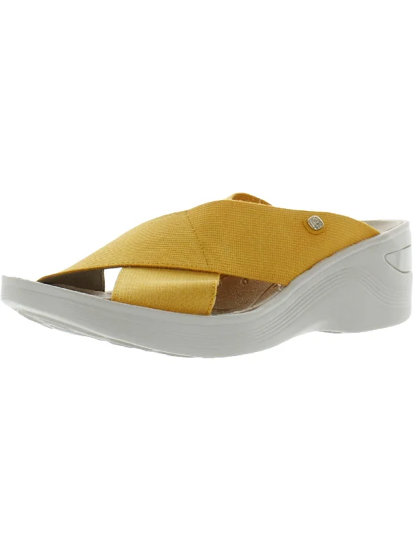 Desire Womens Stretch Wedges Tassel Driving Shoe Look 