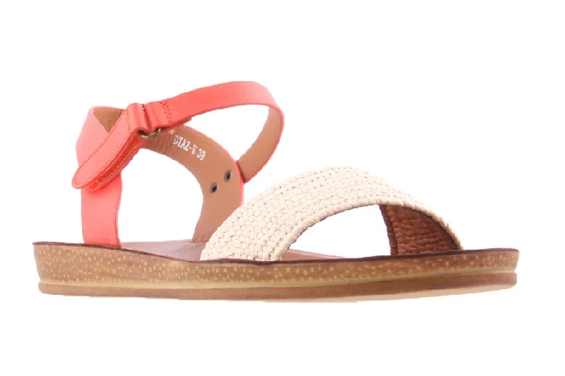 DIAZ BEIGE/ORANGE Moccasin Soft - Sole Style  