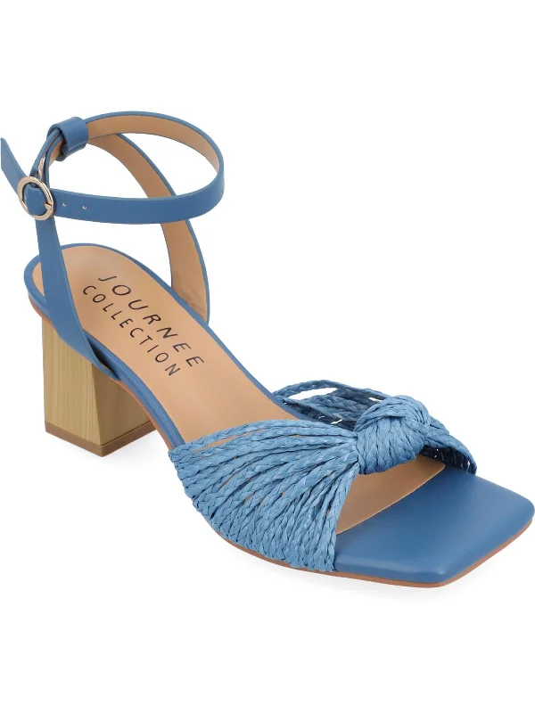 Galinda Womens Summer Dress Block Heel Elastic - Sided Chelsea Look  