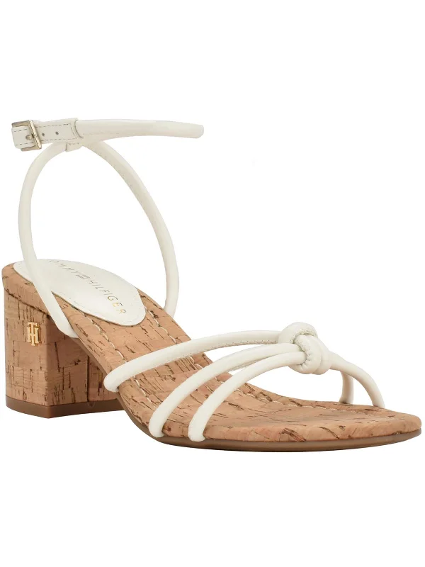 Gela Womens Faux Leather Knot-Front Slingback Sandals British Gentleman Oxford Style  