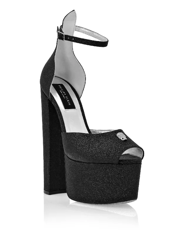 Glitter Platform Sandals Hi-Heels Hip - Hop Sneaker Style  