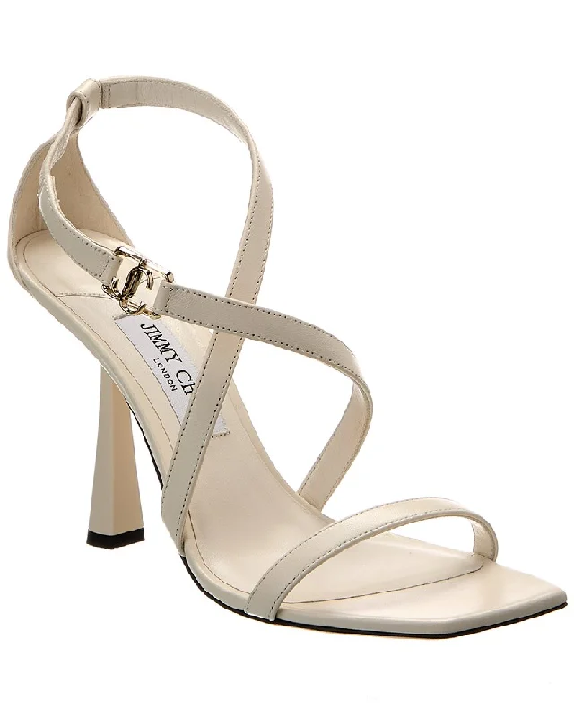Jimmy Choo Jessica 100 Leather Sandal Mod Oxford Design  