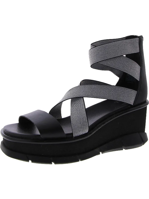 Joanie lll Sport Womens Leather Open Toe Wedge Sandals Chunky Platform Sneaker Style  