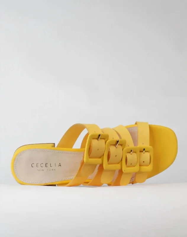 Lexington Slide Sandal In Yellow Blue Coast Loafer Aesthetic 