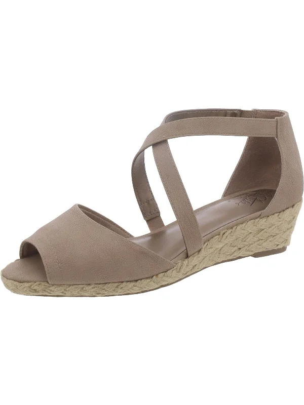 Liason Womens Faux Leather Slip On Espadrilles Neon - Accent Sneaker Look  