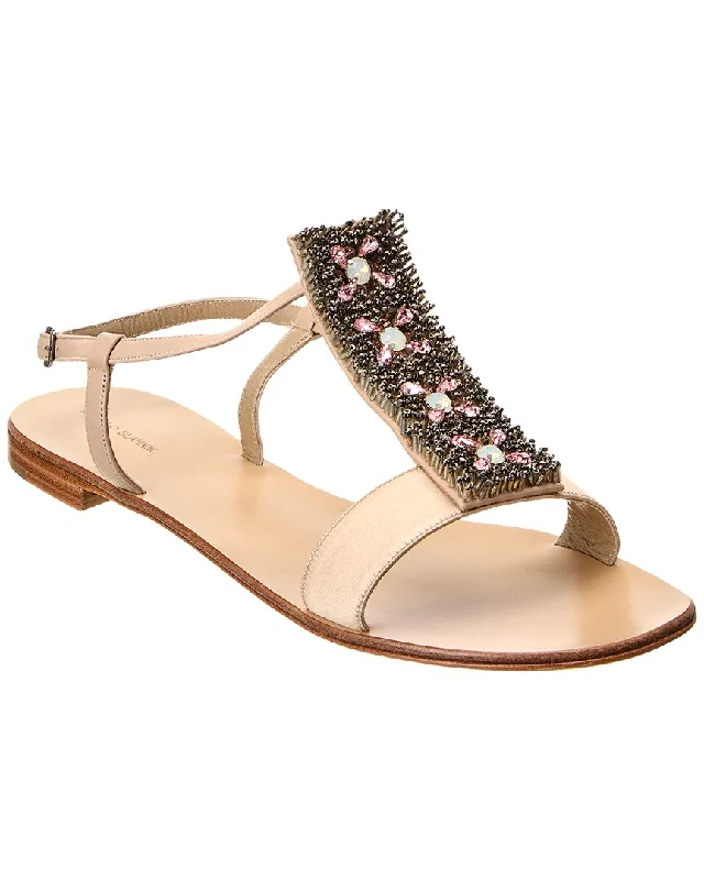 Manolo Blahnik Rikli 10 Leather Sandal Zip - Up Boot Style  