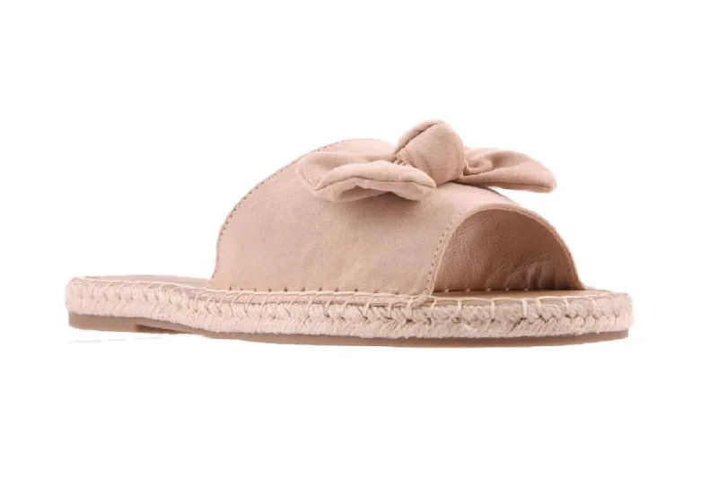 MINTY NUDE SUEDE Slide Sandal Beach Style  